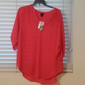 Worthington Blouse 3/4 sleeve 2x New